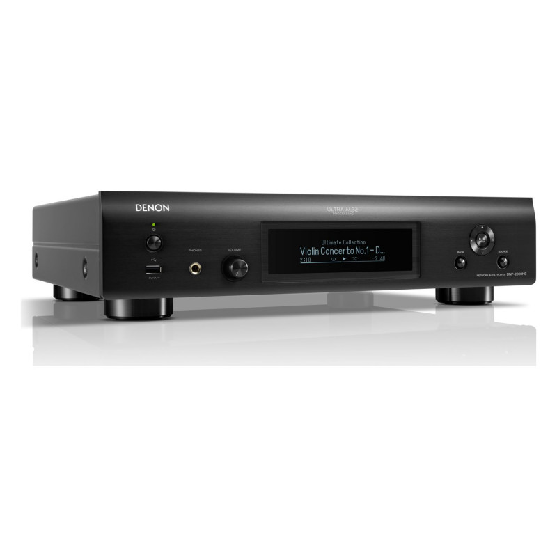 Denon DNP-2000NE, vista en ángulo en negro