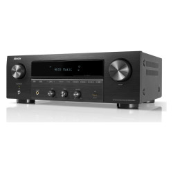 Denon DRA-900H, vista en ángulo desde la derecha en negro