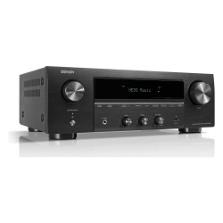 Denon DRA-900H, vista en ángulo desde la izquierda en negro