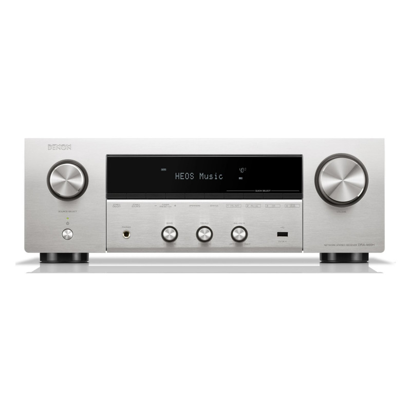 Denon DRA-900H, vista frontal en plata