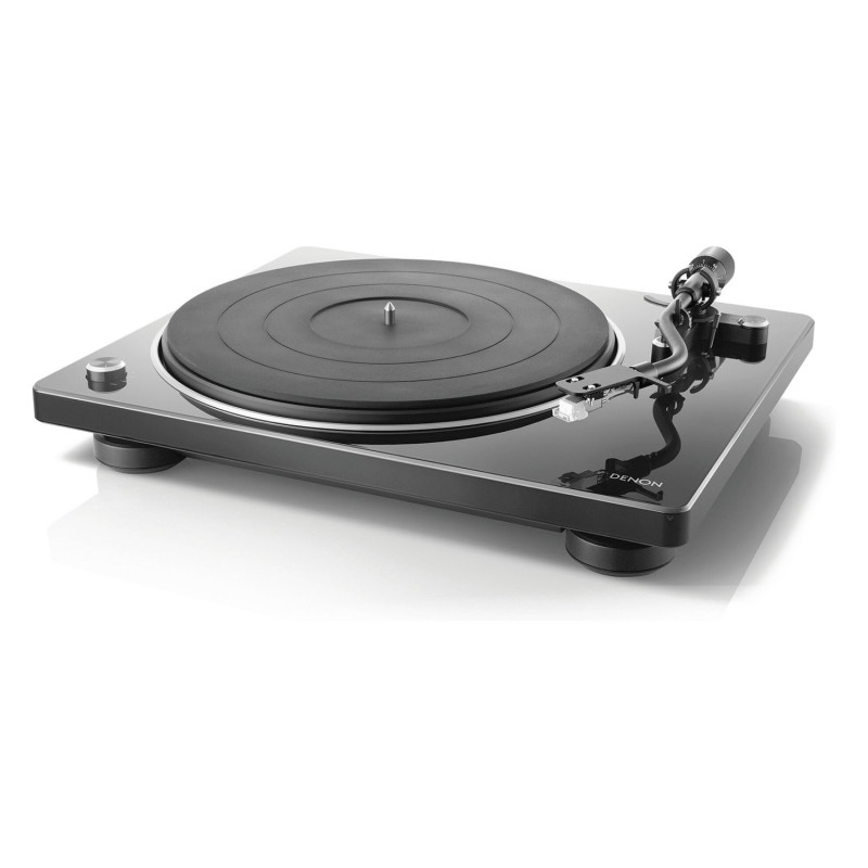 Denon DP-400, vista en ángulo en negro