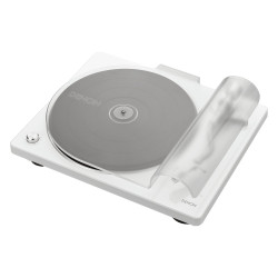 Denon DP-400, en blanco con la tapa puesta