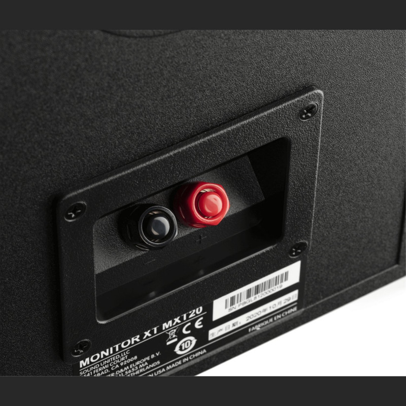 Polk Monitor XT20, detalle de los bornes de 5 vías