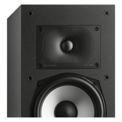 Polk Monitor XT60, detalle del tweeter Terylene y el woofer