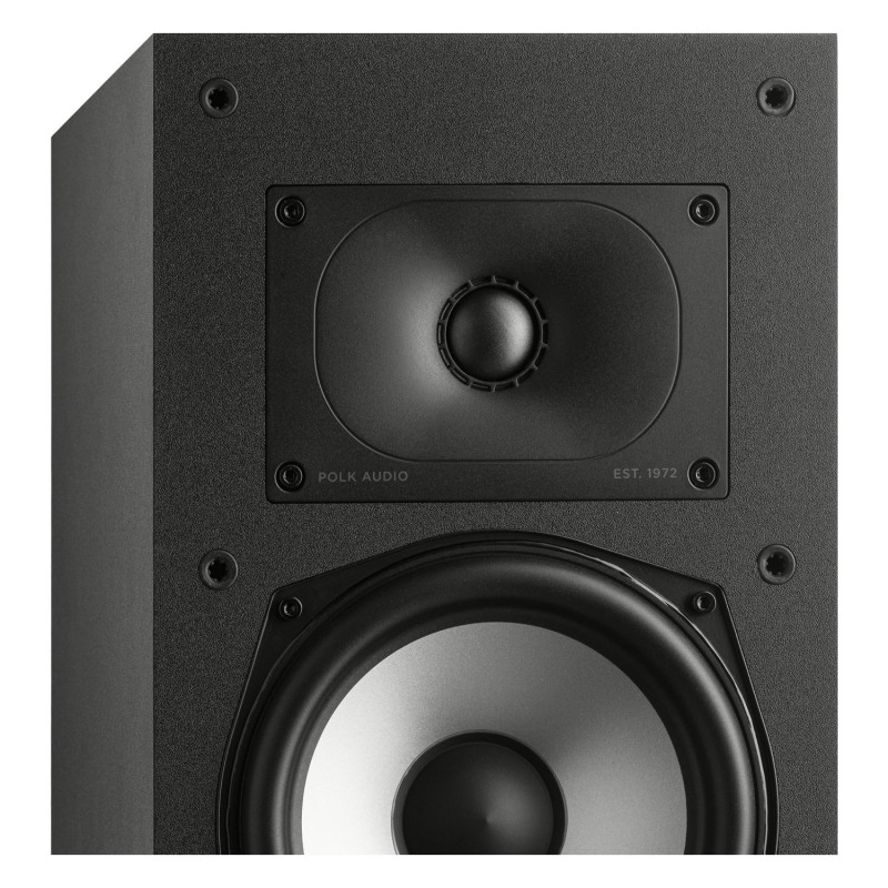 Polk Monitor XT60, detalle del tweeter Terylene y el woofer
