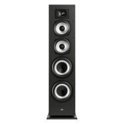 Polk Monitor XT70, columna de frente sin rejilla, con dos woofers y dos radiadores pasivos