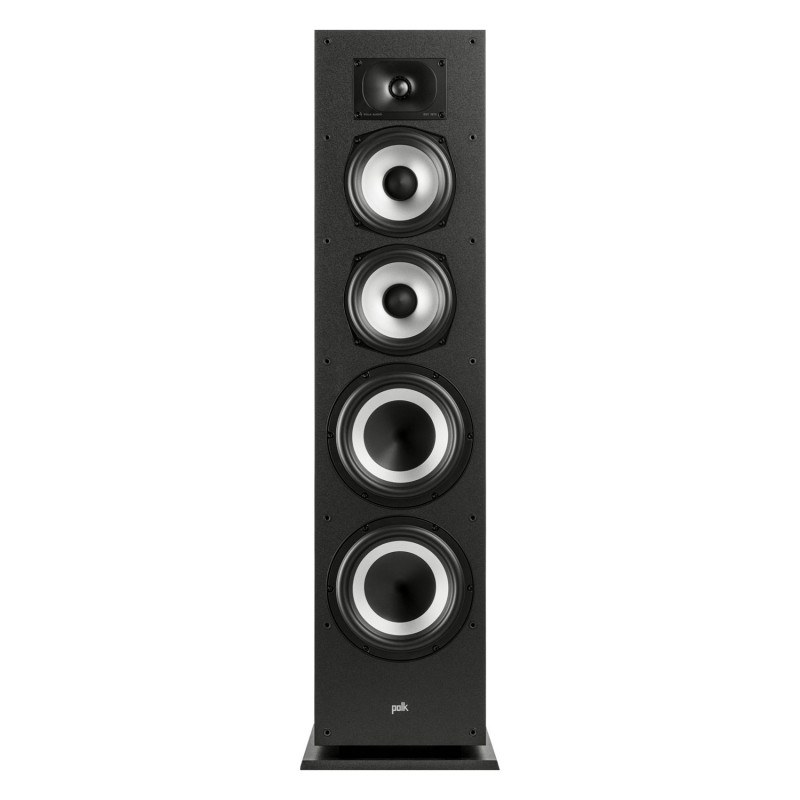 Polk Monitor XT70, columna de frente sin rejilla, con dos woofers y dos radiadores pasivos