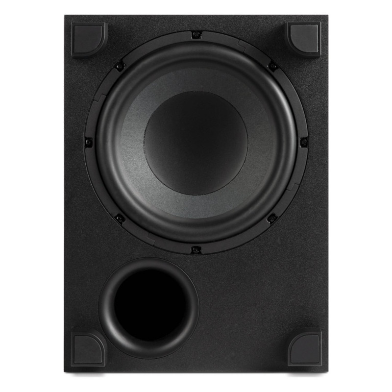 Polk Monitor XT10, de frente sin rejilla, con el woofer de 25 cm