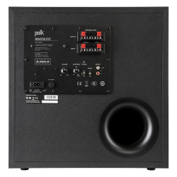 Polk Monitor XT12, panel trasero con entradas de altavoz, RCA y puerto