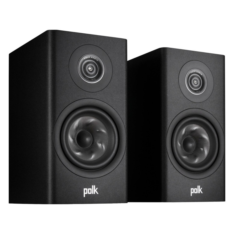Polk Reserve R100, pareja en ángulo sin rejillas en negro