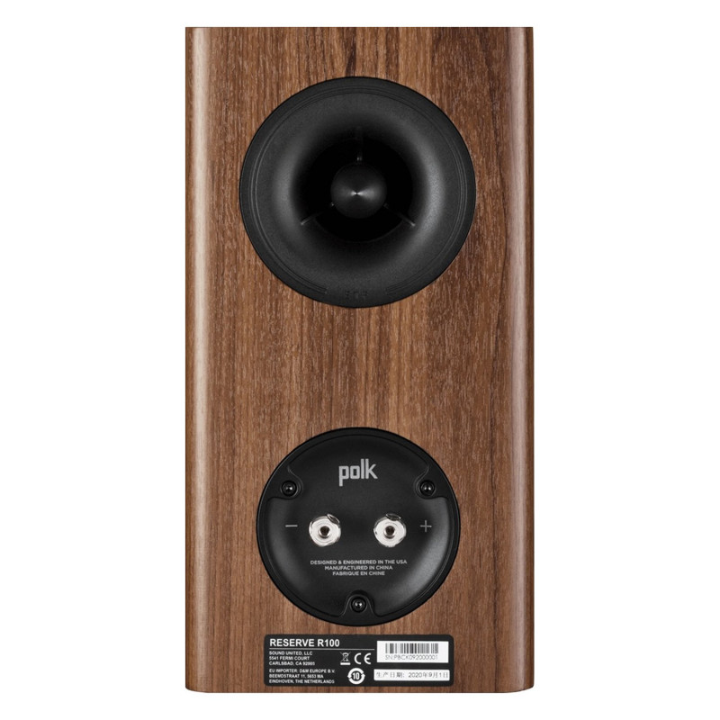 Polk Reserve R100, trasera en nogal