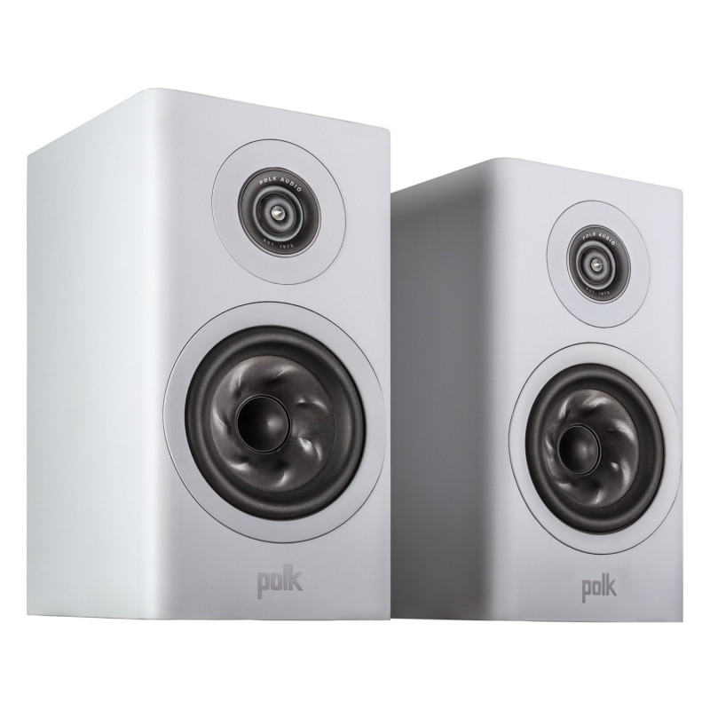 Polk Reserve R100, pareja en ángulo en blanco