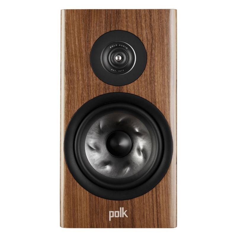 Polk Reserve R200, vista frontal en nogal