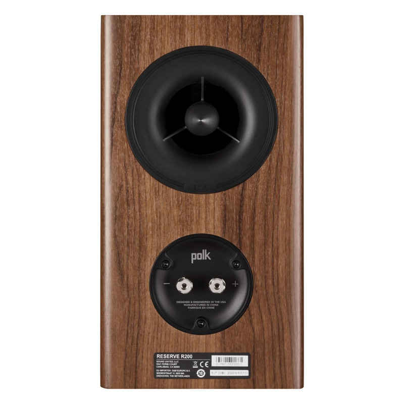 Polk Reserve R200, trasera en nogal