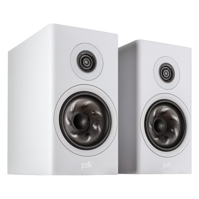 Polk Reserve R200, pareja en ángulo en blanco