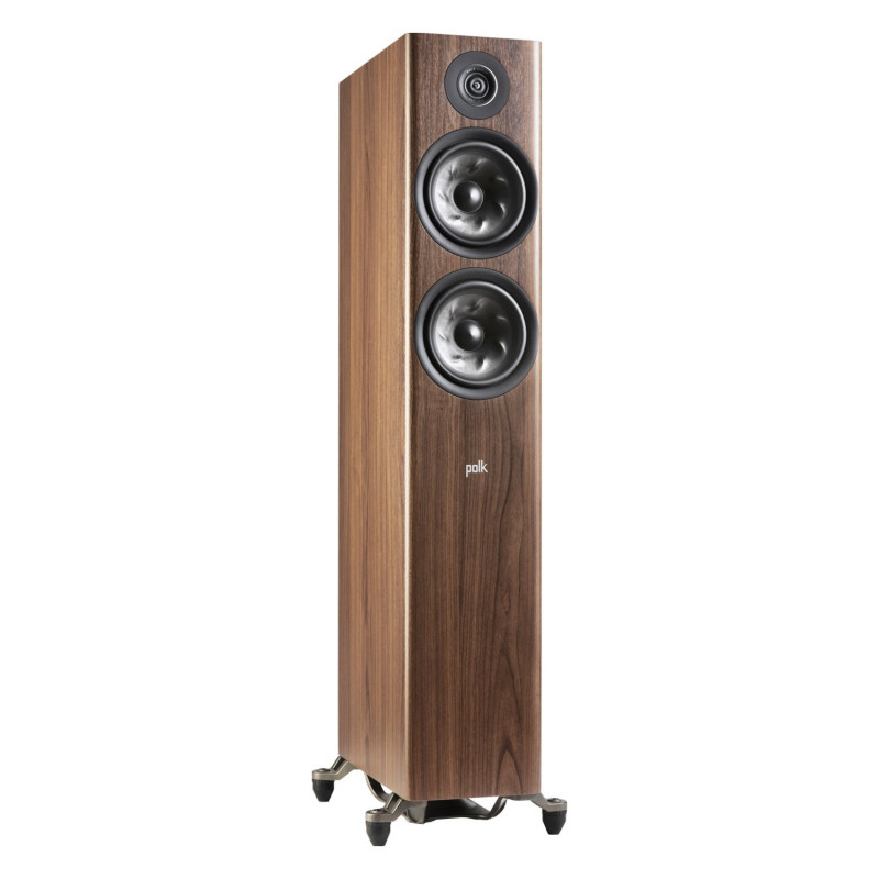 Polk Reserve R600, columna en ángulo en nogal