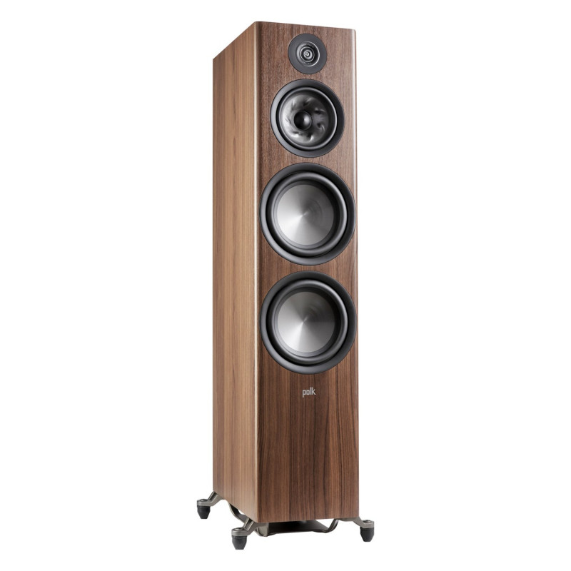 Polk Reserve R700, columna en ángulo en nogal