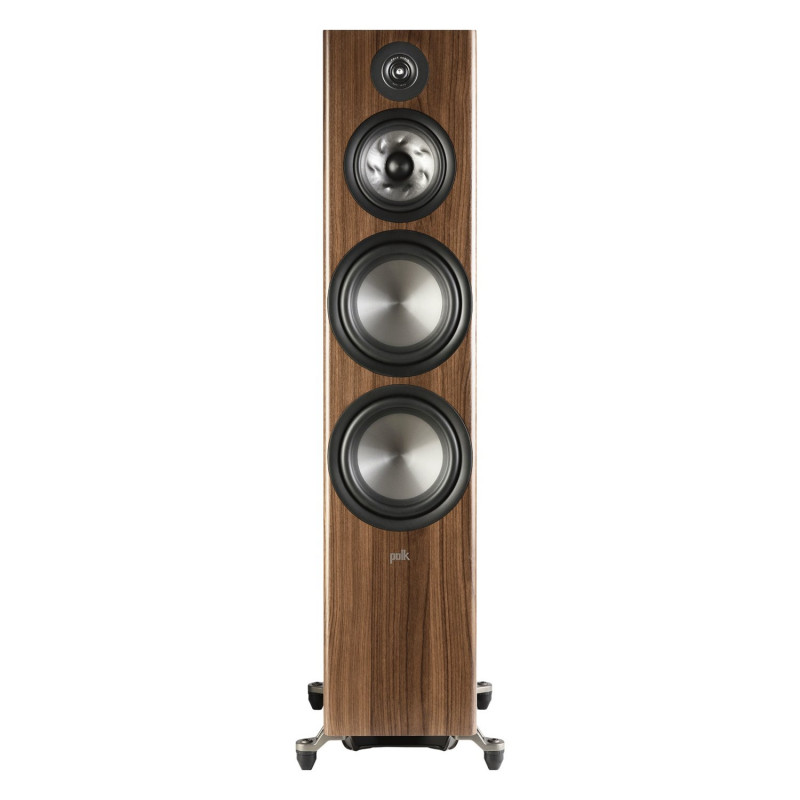 Polk Reserve R700, vista frontal en nogal