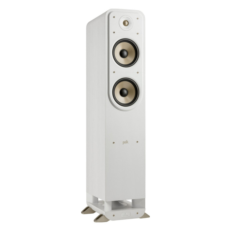 Polk Signature Elite ES55, columna en ángulo en blanco