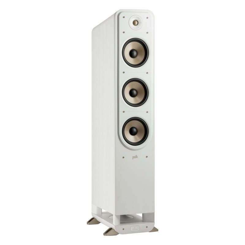 Polk Signature Elite ES60, columna en ángulo en blanco
