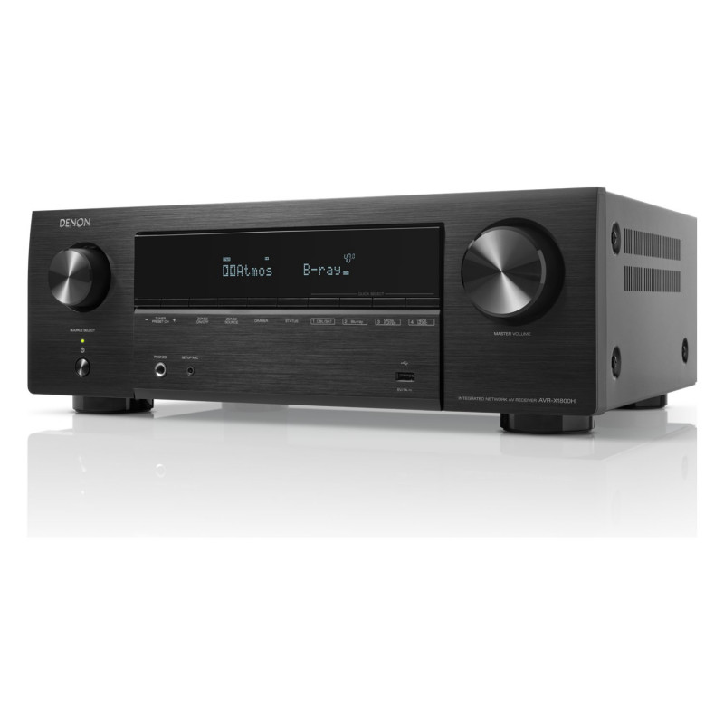 Denon AVR-X1800H, vista en ángulo desde la izquierda