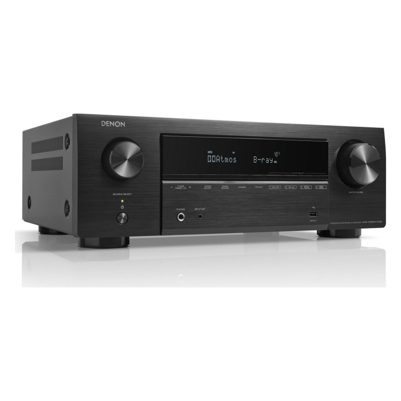 Denon AVR-X1800H DAB, vista en ángulo desde la derecha