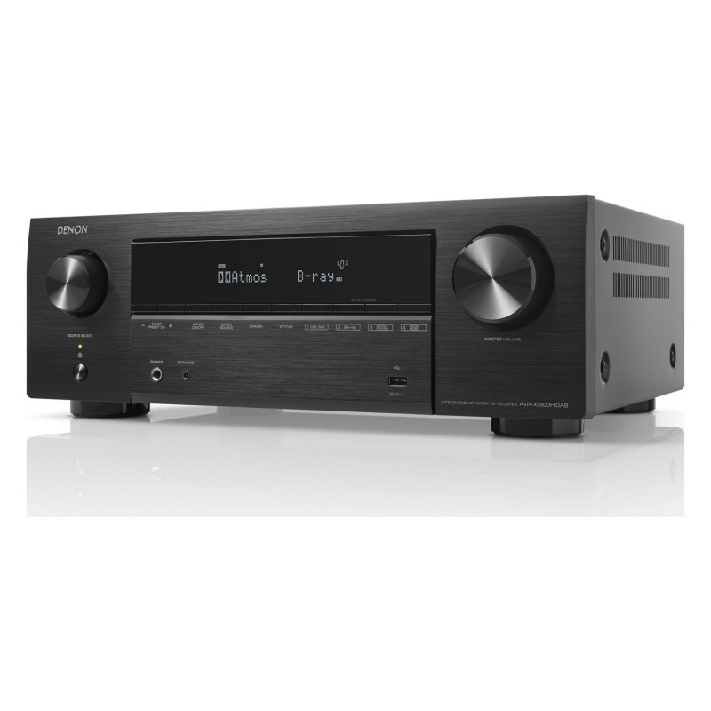 Denon AVR-X1800H DAB, vista en ángulo desde la izquierda