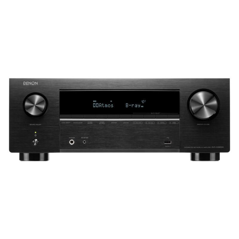 Denon AVC-X2850H, vista frontal en negro