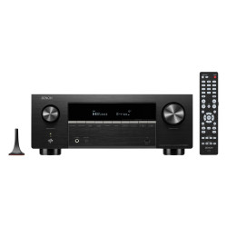 Denon AVC-X3900H, con el mando RC-1262 y el micrófono de calibración