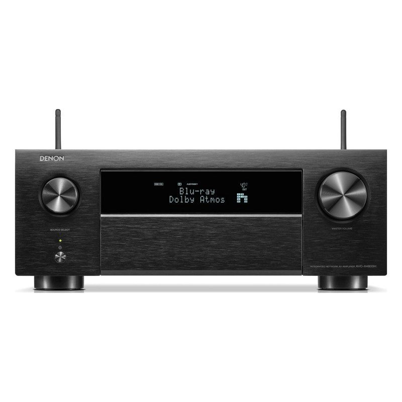 Denon AVC-X4800H, vista frontal en negro
