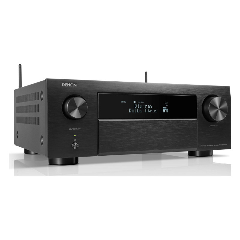 Denon AVC-X4800H, vista en ángulo en negro