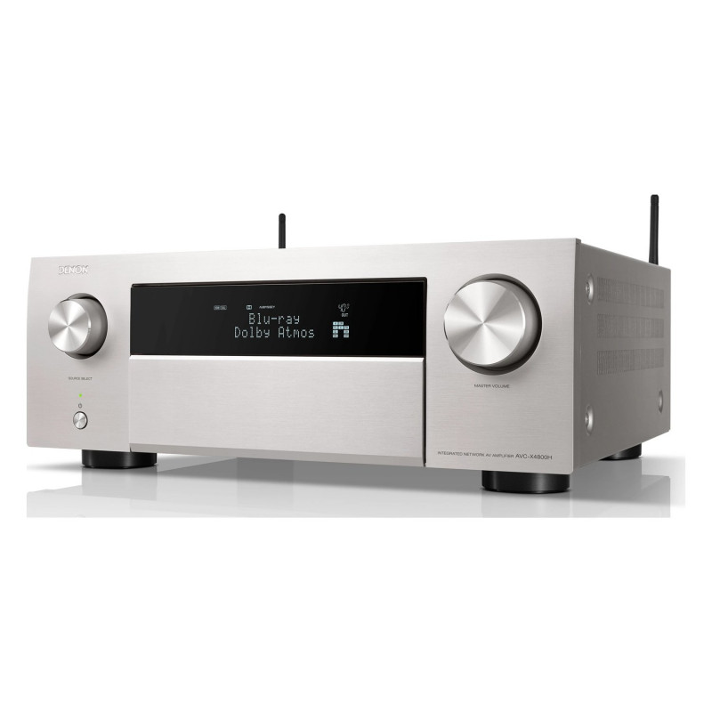Denon AVC-X4800H, vista en ángulo en plata