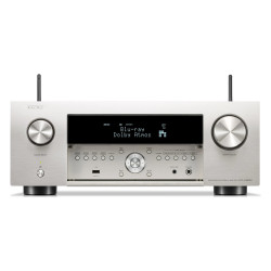 Denon AVC-X4800H, frontal en plata con la tapa abierta