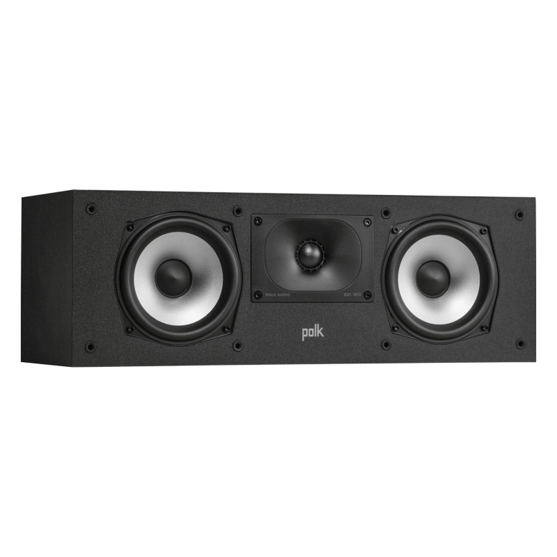 Polk Monitor XT30, vista en ángulo sin rejilla en negro
