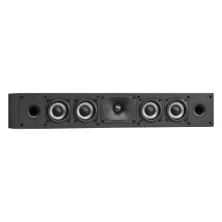 Polk Monitor XT35, vista frontal sin rejilla con los dos puertos frontales