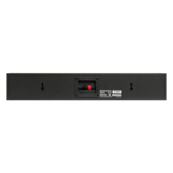 Polk Monitor XT35, trasera con los bornes y las ranuras de anclaje