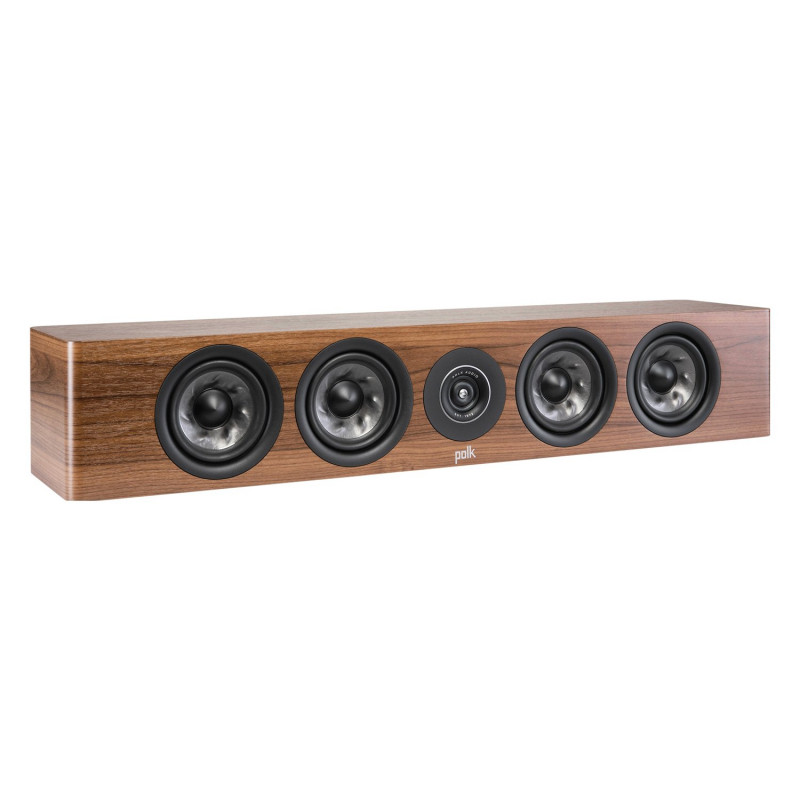 Polk Reserve R350, vista en ángulo en nogal