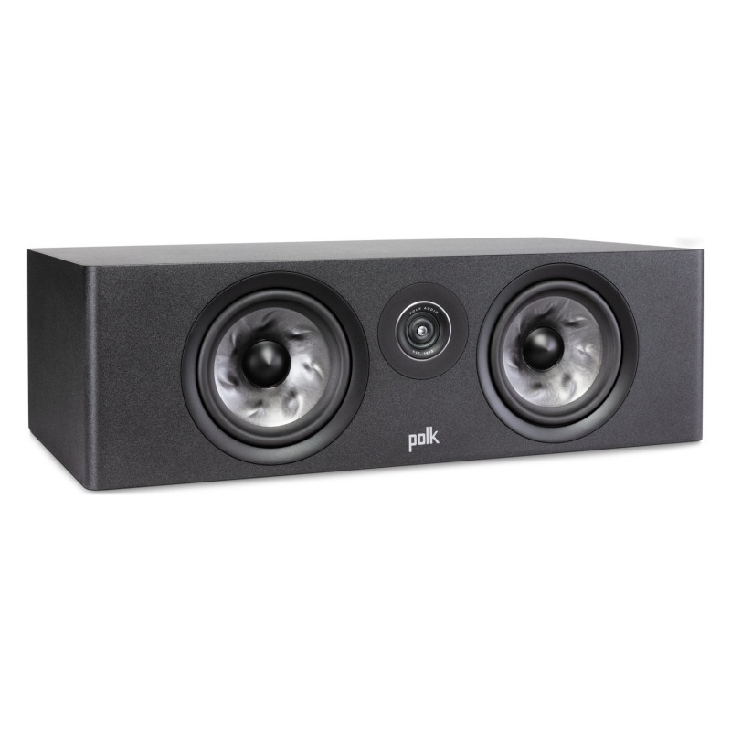 Polk Reserve R400, vista en ángulo sin rejilla en negro