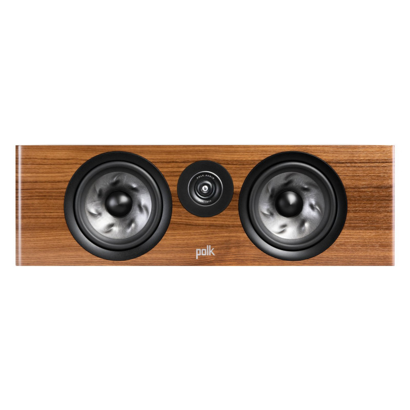 Polk Reserve R400, vista frontal en nogal