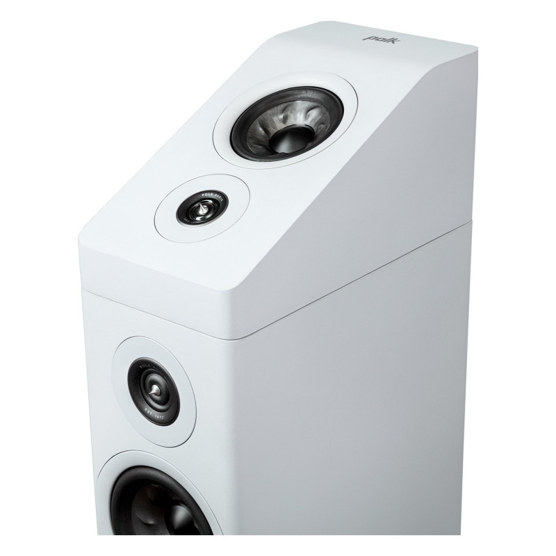 Polk Reserve R900, módulo encima de una columna Reserve en blanco