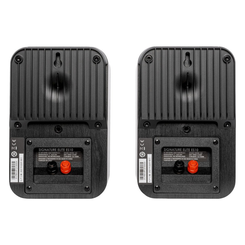 Polk Signature Elite ES10, trasera con el Power Port, la ranura de anclaje y los bornes