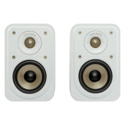 Polk Signature Elite ES10, pareja de frente sin rejilla en blanco