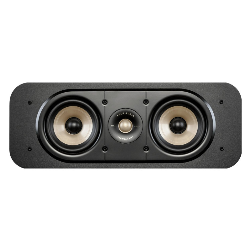 Polk Signature Elite ES30, vista frontal sin rejilla en negro