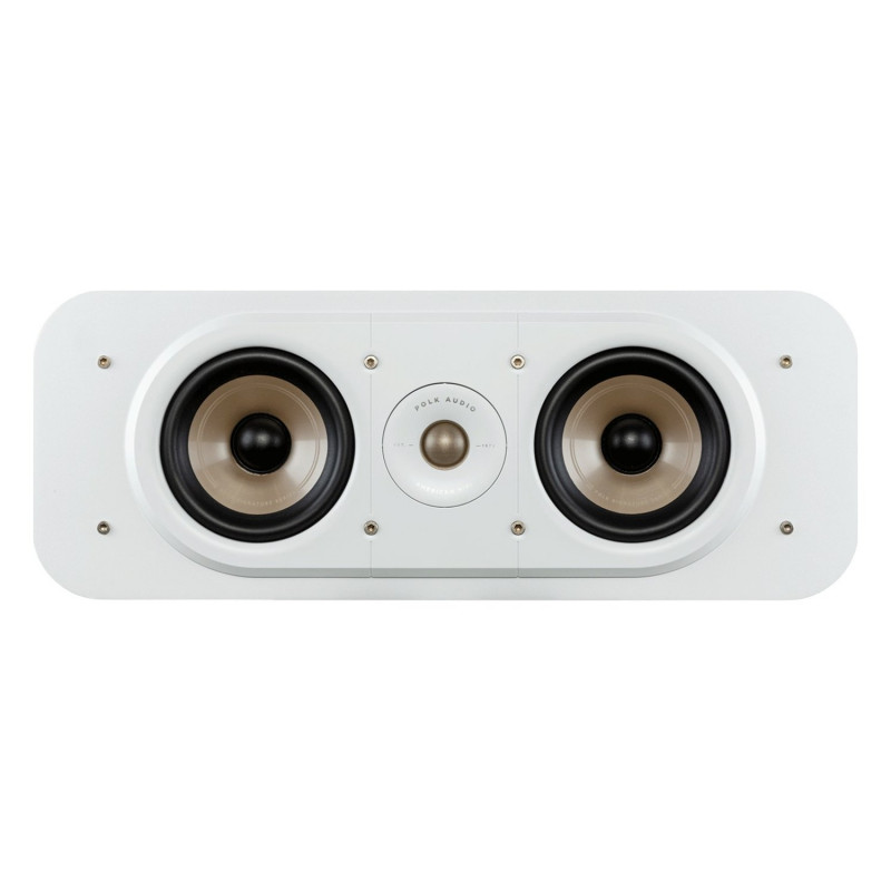 Polk Signature Elite ES30, vista frontal sin rejilla en blanco