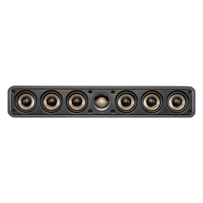 Polk Signature Elite ES35, vista frontal sin rejilla en negro