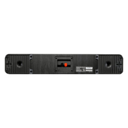 Polk Signature Elite ES35, trasera con los dos Power Port, las ranuras de anclaje y los bornes
