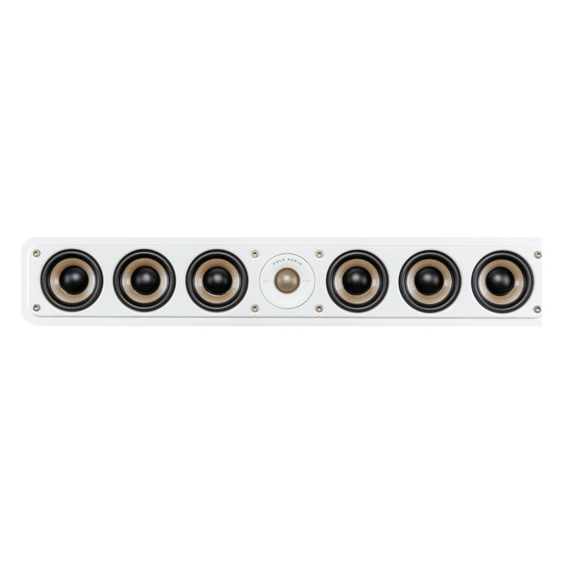 Polk Signature Elite ES35, vista frontal sin rejilla en blanco