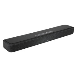 Denon Home Sound Bar 550, vista en ángulo desde arriba con el panel de control