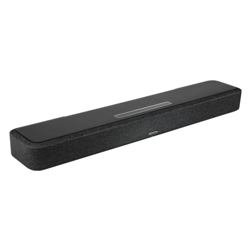 Denon Home Sound Bar 550, vista en ángulo desde arriba con el panel de control