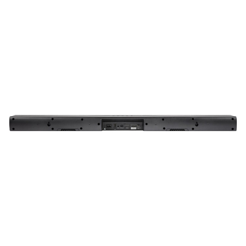 Denon DHT-S217, parte trasera con los subwoofers que disparan hacia abajo